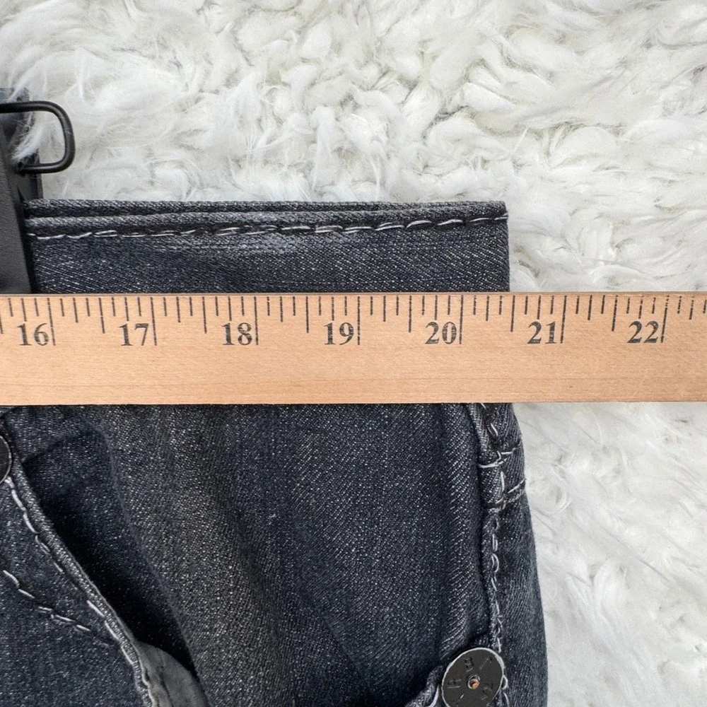 True Religion Mens Jeans Size 40 Black Straight Leg‎ Distressed Y2K USA *READ*